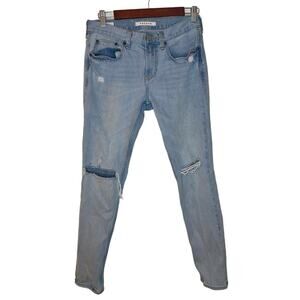 Pacsun Denim Distressed Skinny Mid Rise Light Wash Mens Jeans 29x30